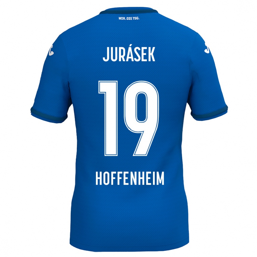 Kids Football David Jurásek #19 Royal Blue Home Jersey 2024/25 T-Shirt