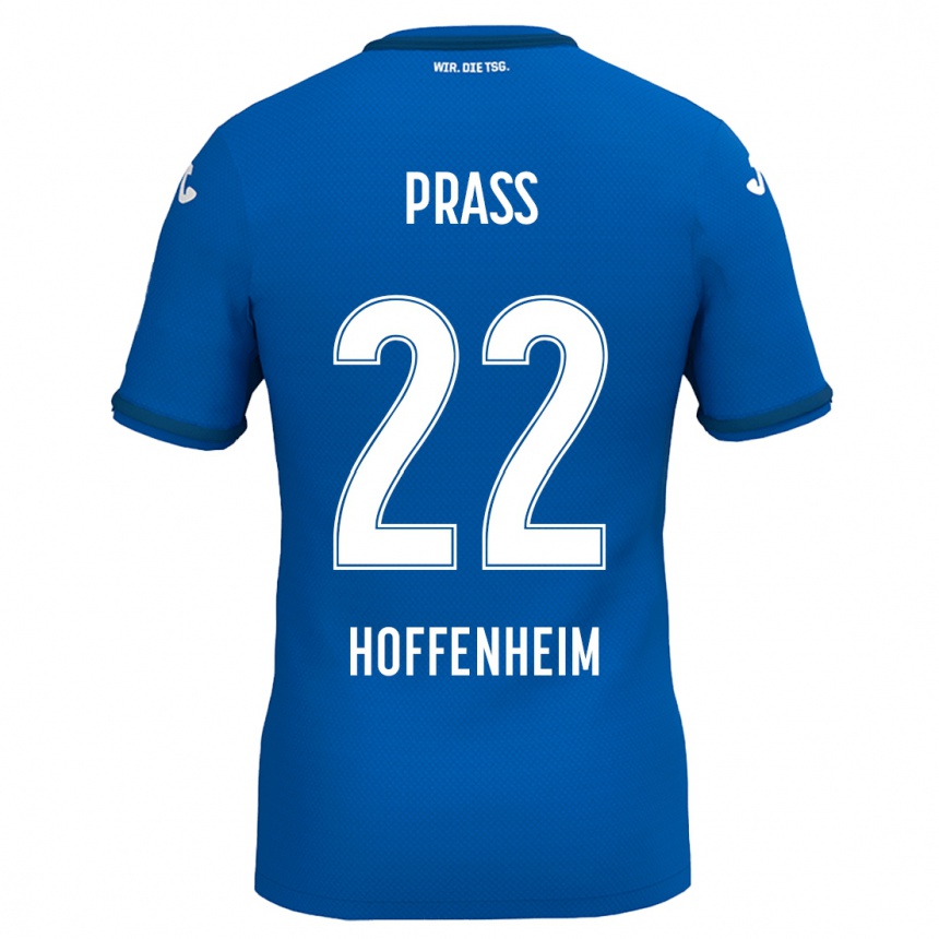 Kids Football Alexander Prass #22 Royal Blue Home Jersey 2024/25 T-Shirt