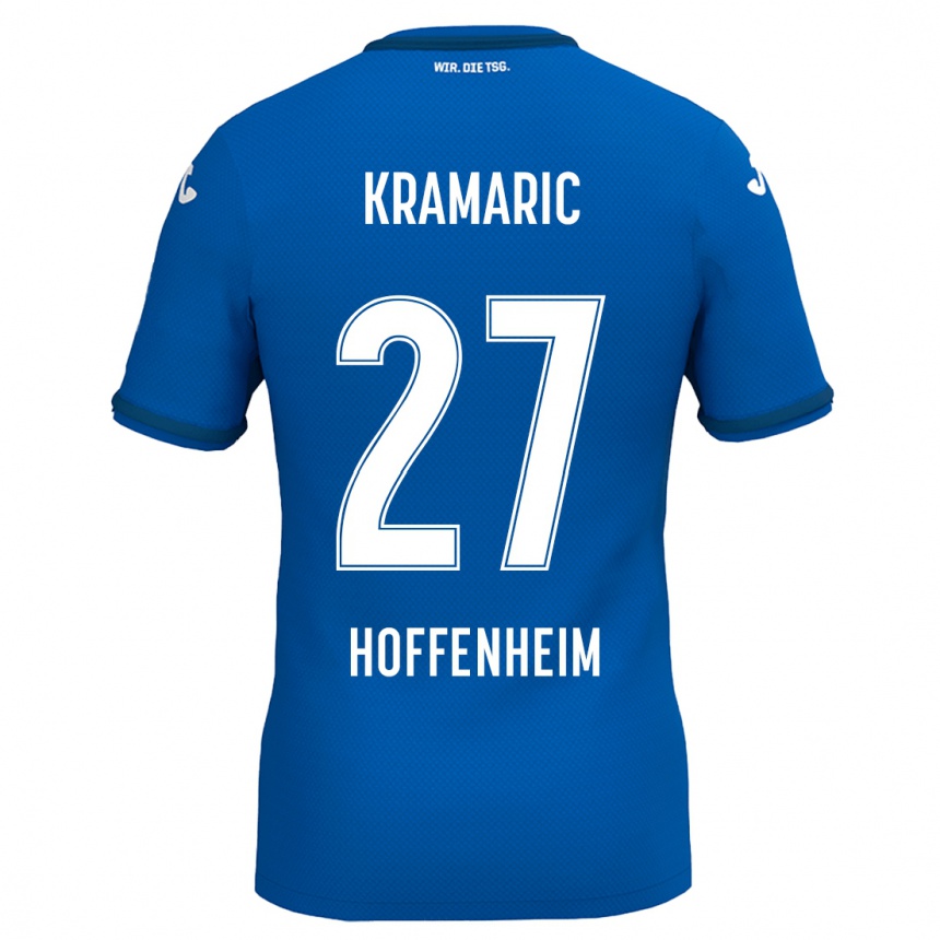 Kids Football Andrej Kramaric #27 Royal Blue Home Jersey 2024/25 T-Shirt