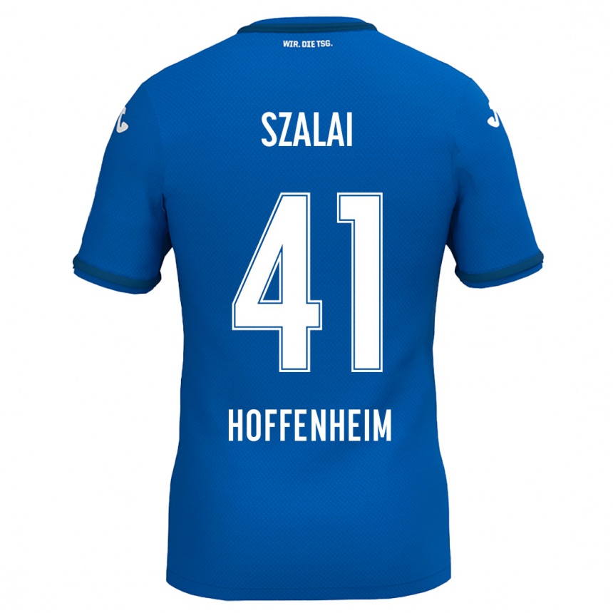 Kids Football Attila Szalai #41 Royal Blue Home Jersey 2024/25 T-Shirt