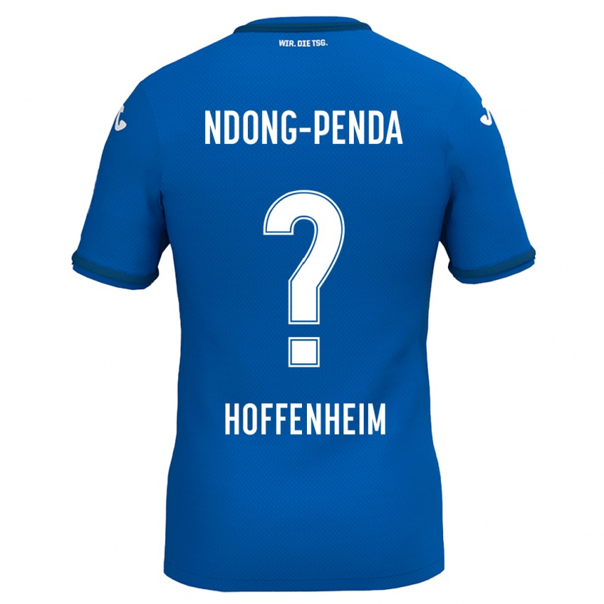 Kids Football Maxime Ndong-Penda #0 Royal Blue Home Jersey 2024/25 T-Shirt