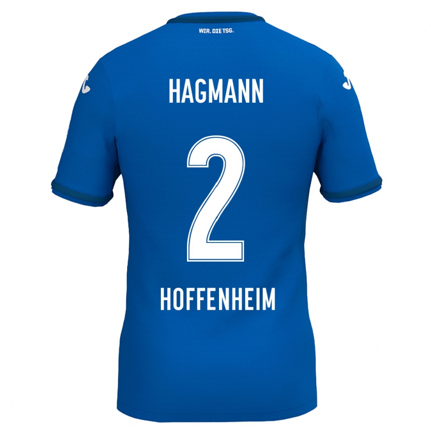 Kids Football Felix Hagmann #2 Royal Blue Home Jersey 2024/25 T-Shirt