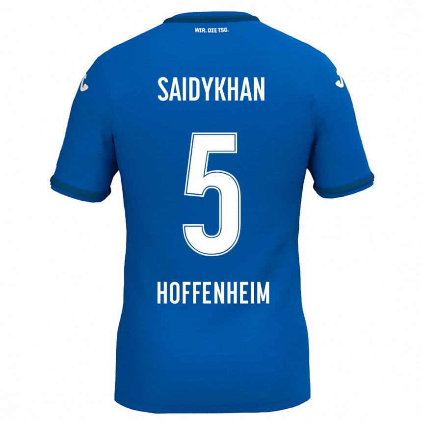 Kids Football Ibrahim Saidykhan #5 Royal Blue Home Jersey 2024/25 T-Shirt