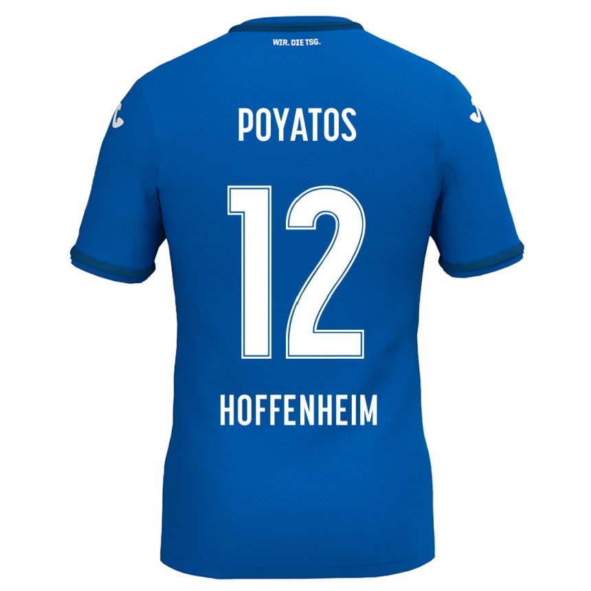 Kids Football Miguel Poyatos #12 Royal Blue Home Jersey 2024/25 T-Shirt