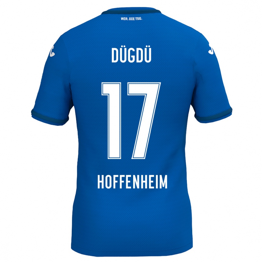 Kids Football Tamay Dügdü #17 Royal Blue Home Jersey 2024/25 T-Shirt