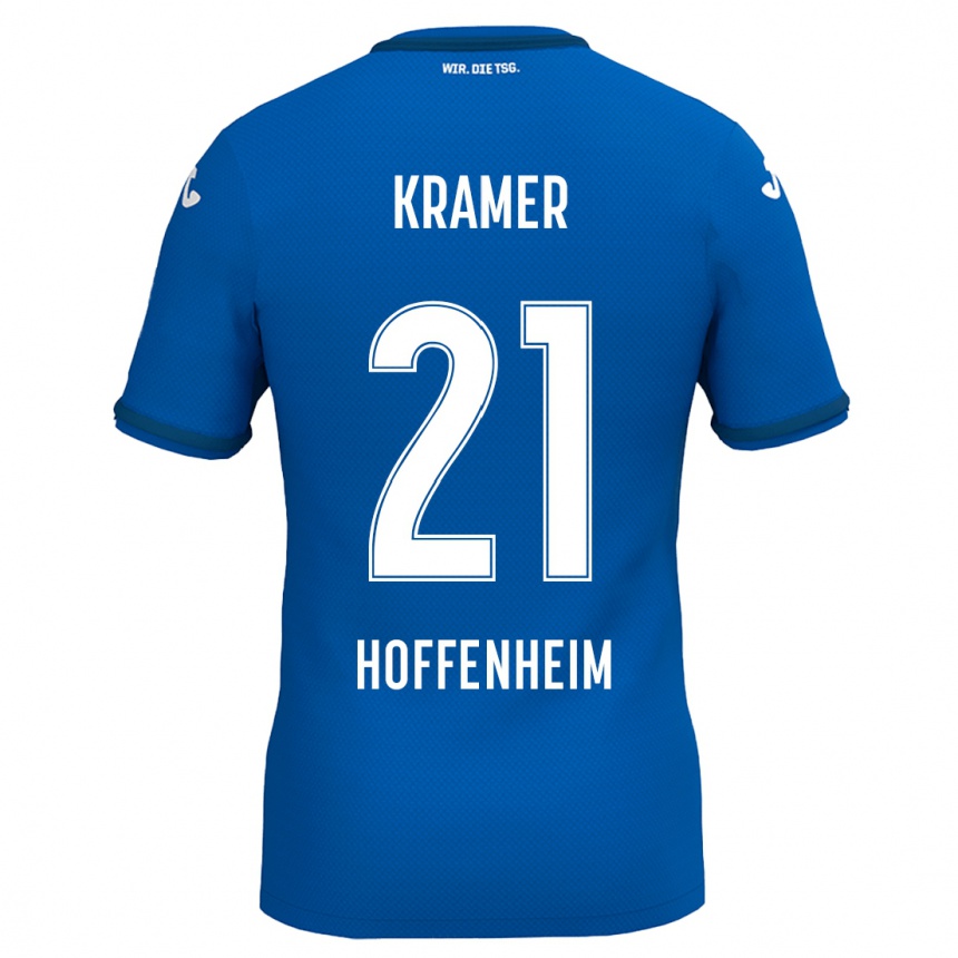 Kids Football Emil Kramer #21 Royal Blue Home Jersey 2024/25 T-Shirt