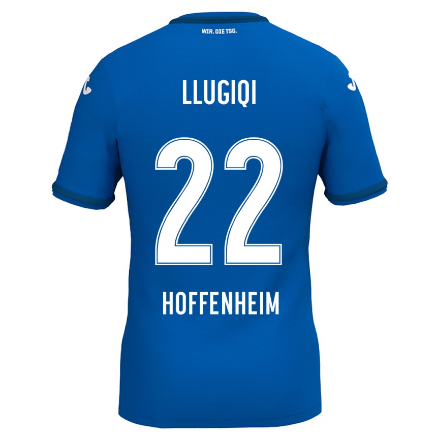 Kids Football Arian Llugiqi #22 Royal Blue Home Jersey 2024/25 T-Shirt