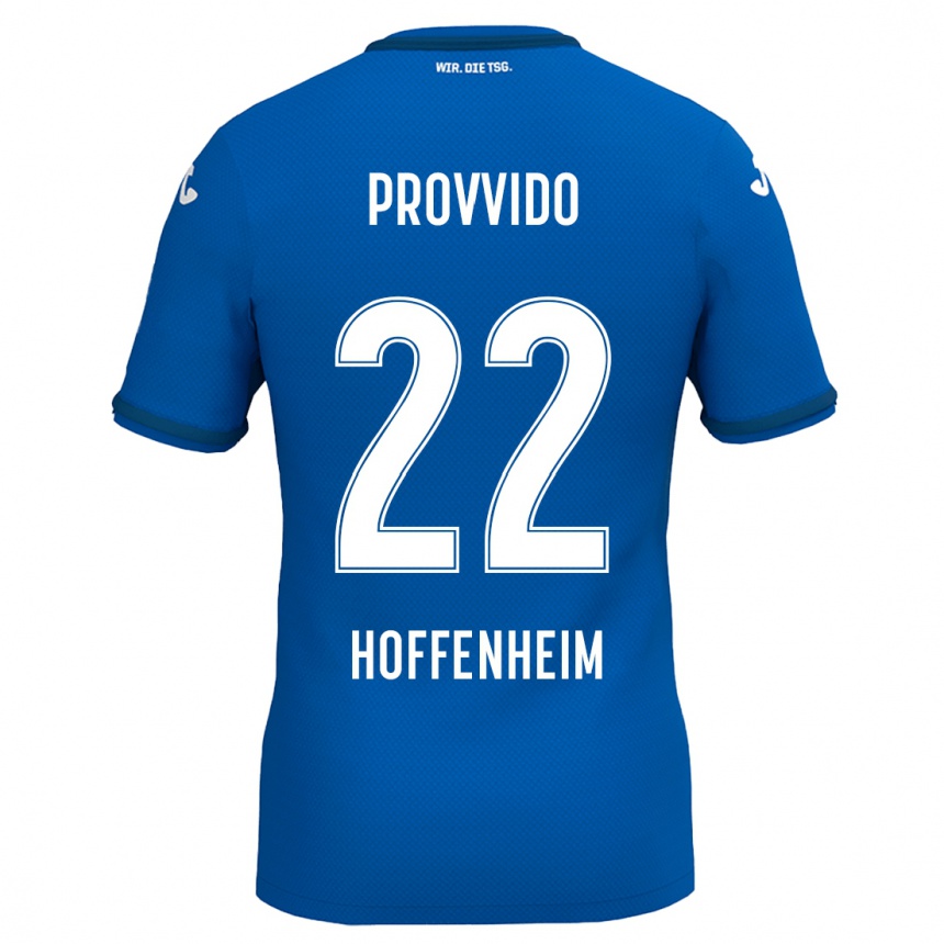 Kids Football Luca Provvido #22 Royal Blue Home Jersey 2024/25 T-Shirt