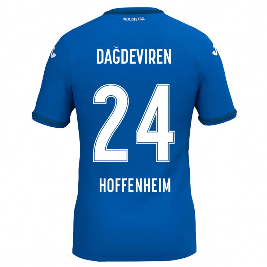 Kids Football Diren Dağdeviren #24 Royal Blue Home Jersey 2024/25 T-Shirt