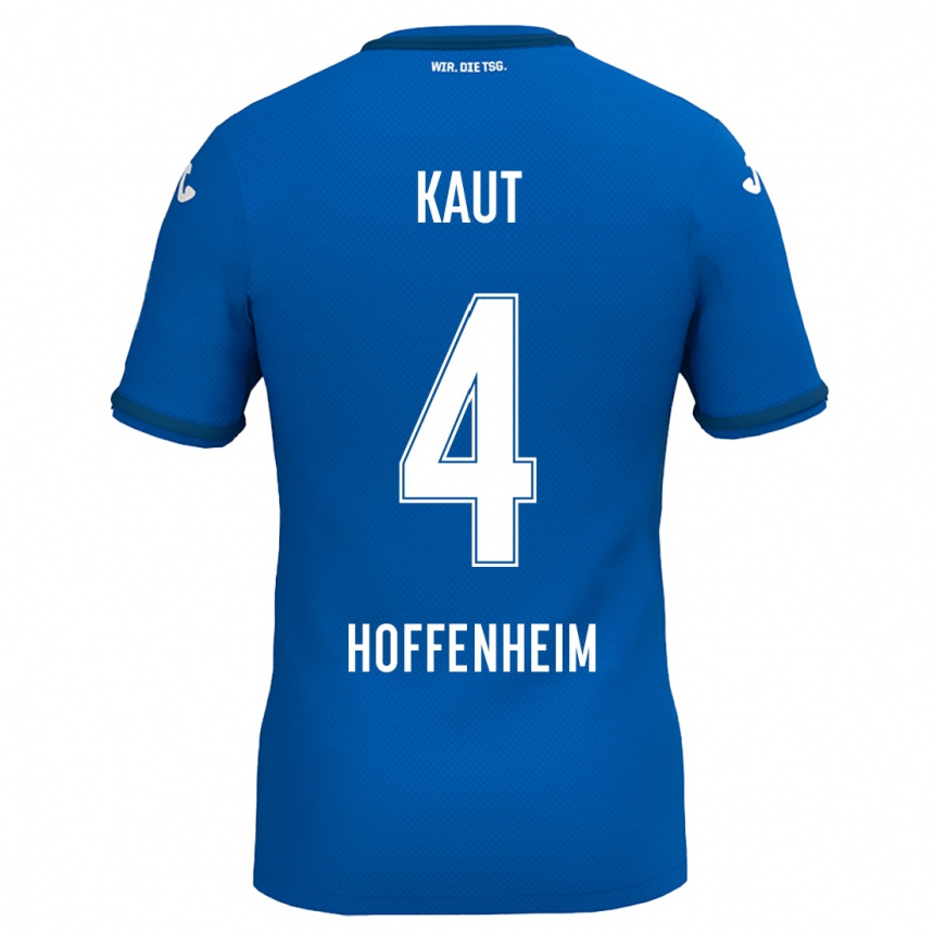 Kids Football Lisann Kaut #4 Royal Blue Home Jersey 2024/25 T-Shirt