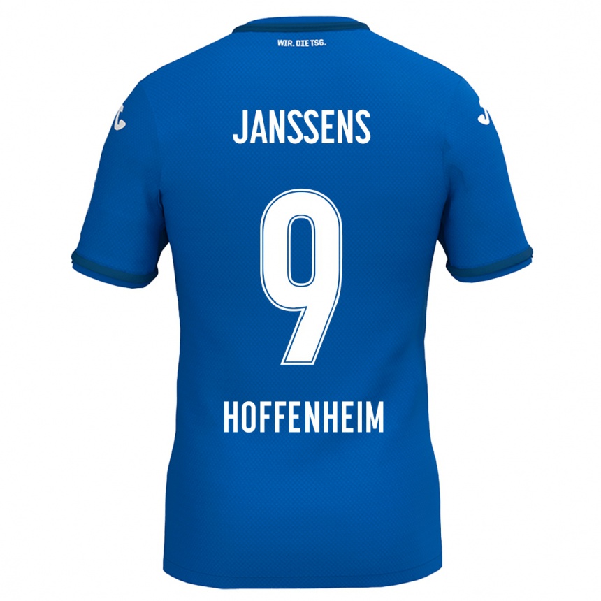 Kids Football Jill Janssens #9 Royal Blue Home Jersey 2024/25 T-Shirt