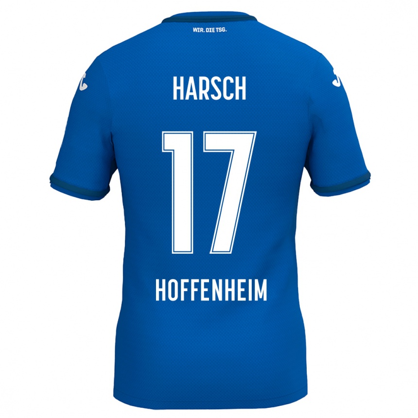 Kids Football Franziska Harsch #17 Royal Blue Home Jersey 2024/25 T-Shirt