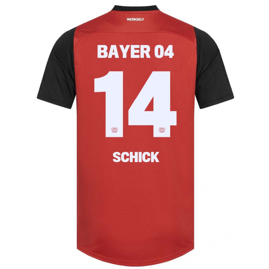 Kids Football Patrik Schick #14 Red Black Home Jersey 2024/25 T-Shirt