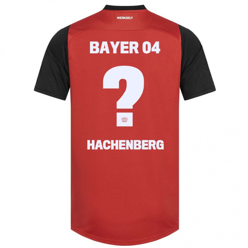 Kids Football Merlin Hachenberg #0 Red Black Home Jersey 2024/25 T-Shirt