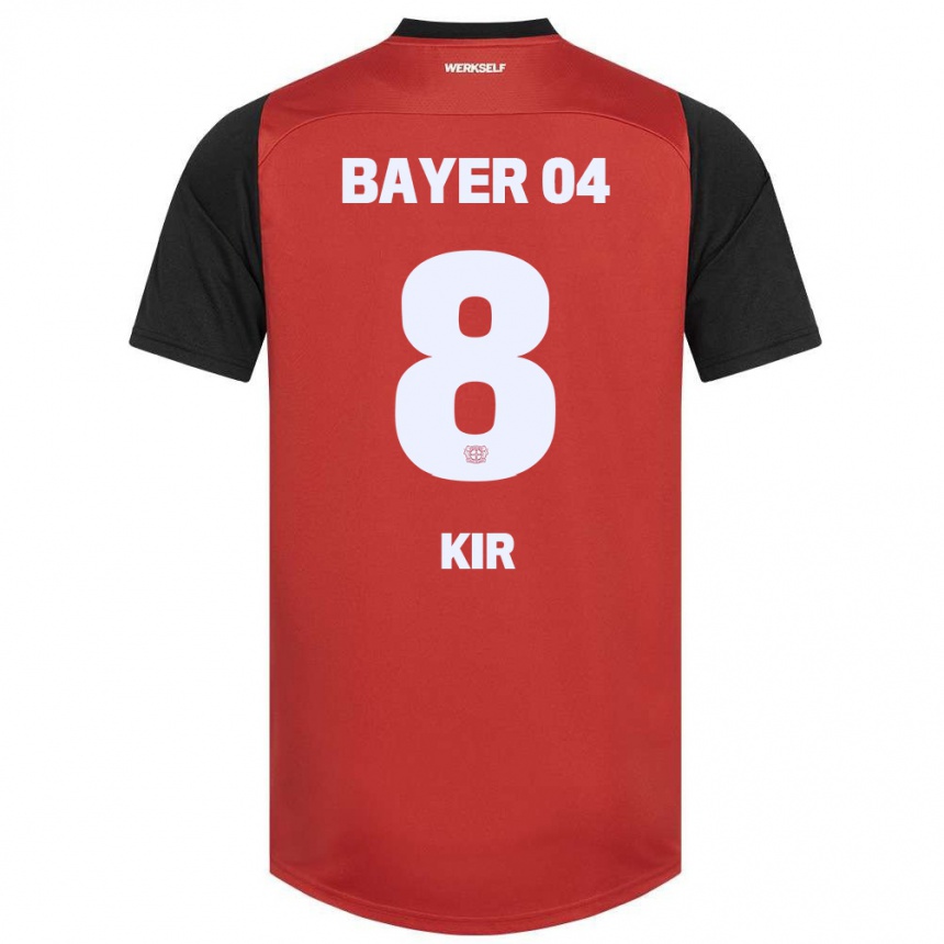 Kids Football Burak Kir #8 Red Black Home Jersey 2024/25 T-Shirt