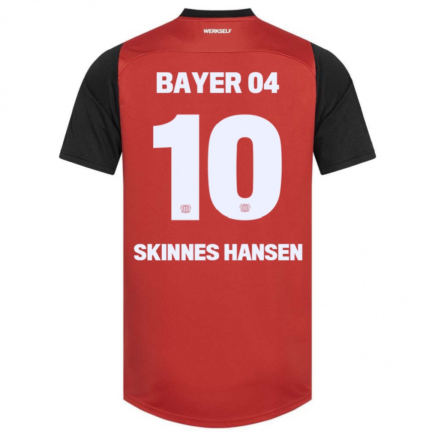 Kids Football Synne Skinnes Hansen #10 Red Black Home Jersey 2024/25 T-Shirt