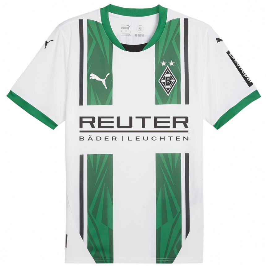 Kids Football Mika Van Lipzig #0 White Green Home Jersey 2024/25 T-Shirt