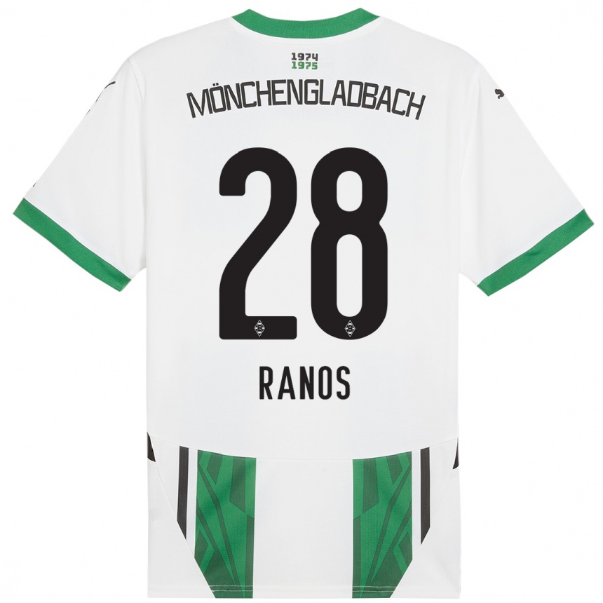 Kids Football Grant-Leon Ranos #28 White Green Home Jersey 2024/25 T-Shirt