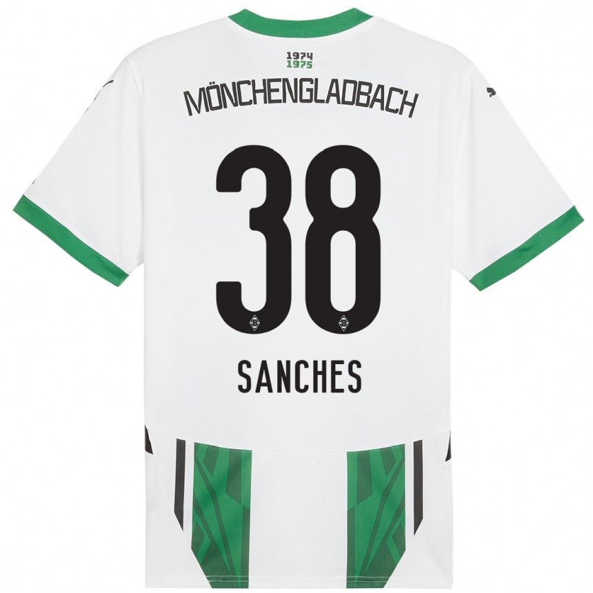 Kids Football Yvandro Borges Sanches #38 White Green Home Jersey 2024/25 T-Shirt