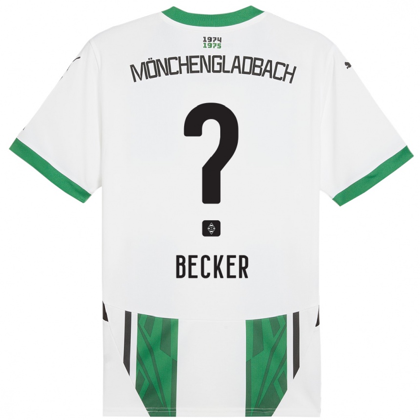 Kids Football Benjamin Becker #0 White Green Home Jersey 2024/25 T-Shirt