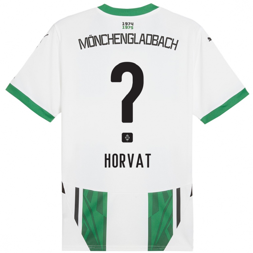 Kids Football Niko Horvat #0 White Green Home Jersey 2024/25 T-Shirt