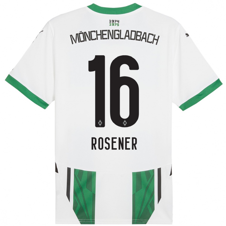 Kids Football Chiara Rösener #16 White Green Home Jersey 2024/25 T-Shirt