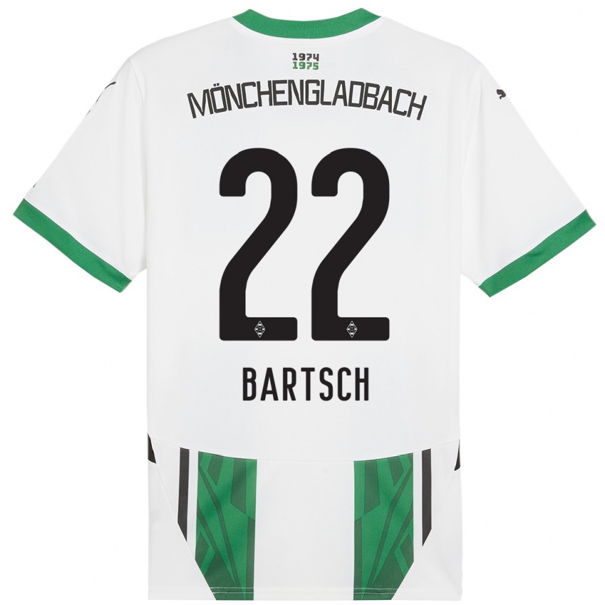 Kids Football Kristina Bartsch #22 White Green Home Jersey 2024/25 T-Shirt