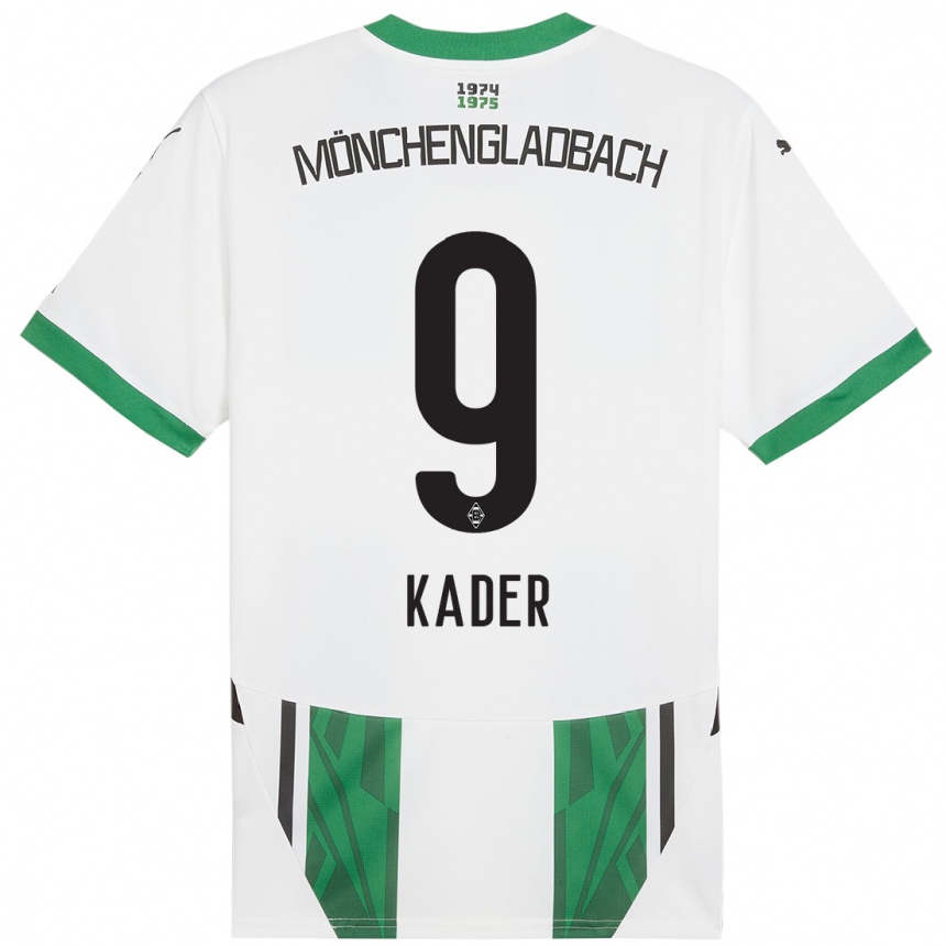 Kids Football Cagatay Kader #9 White Green Home Jersey 2024/25 T-Shirt