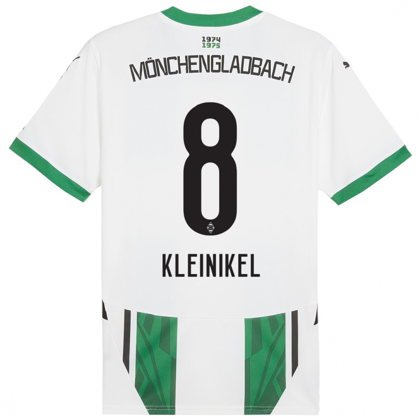 Kids Football Nadja Kleinikel #8 White Green Home Jersey 2024/25 T-Shirt