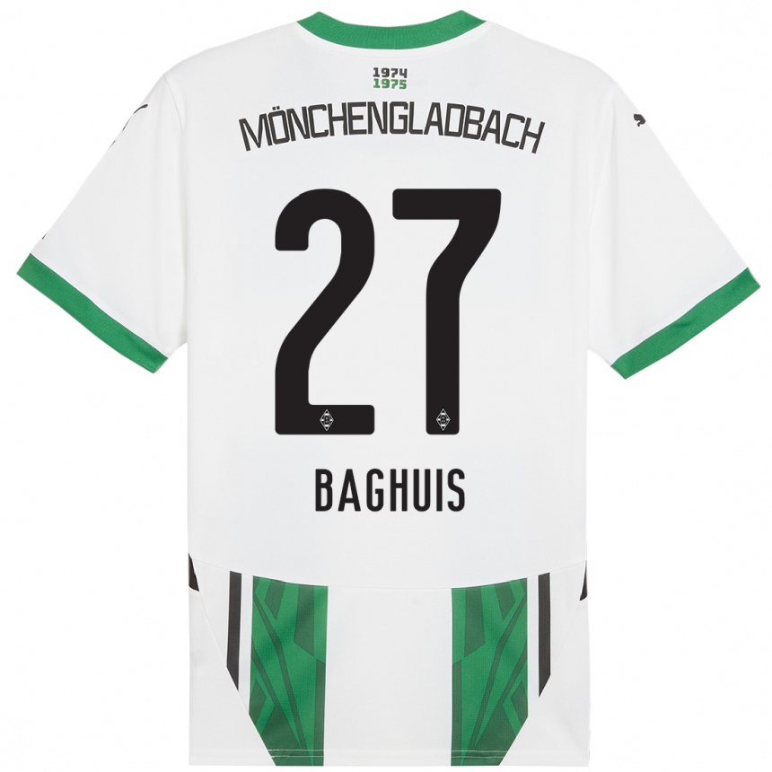 Kids Football Chantal Baghuis #27 White Green Home Jersey 2024/25 T-Shirt