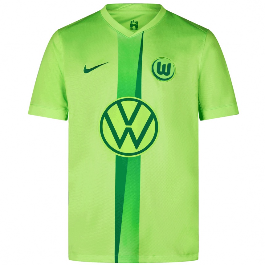 Kids Football Moritz Jenz #25 Fluorescent Green Home Jersey 2024/25 T-Shirt