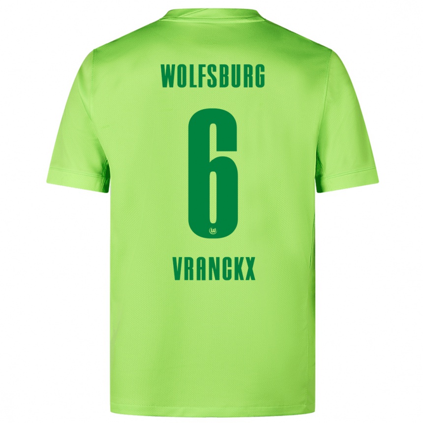 Kids Football Aster Vranckx #6 Fluorescent Green Home Jersey 2024/25 T-Shirt