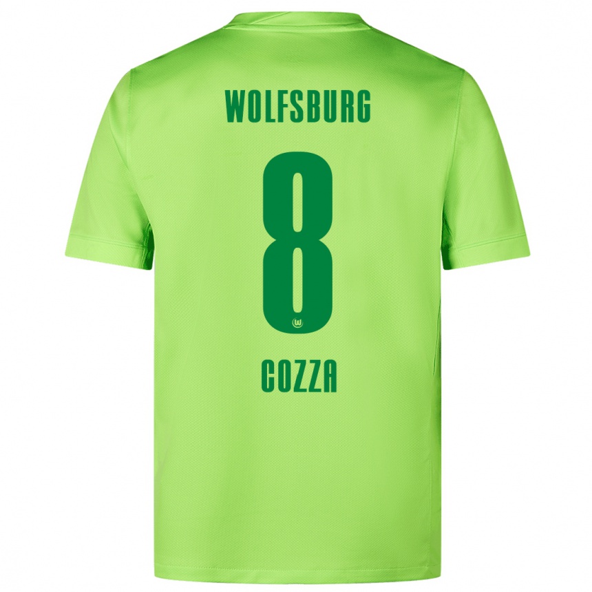 Kids Football Nicolas Cozza #8 Fluorescent Green Home Jersey 2024/25 T-Shirt