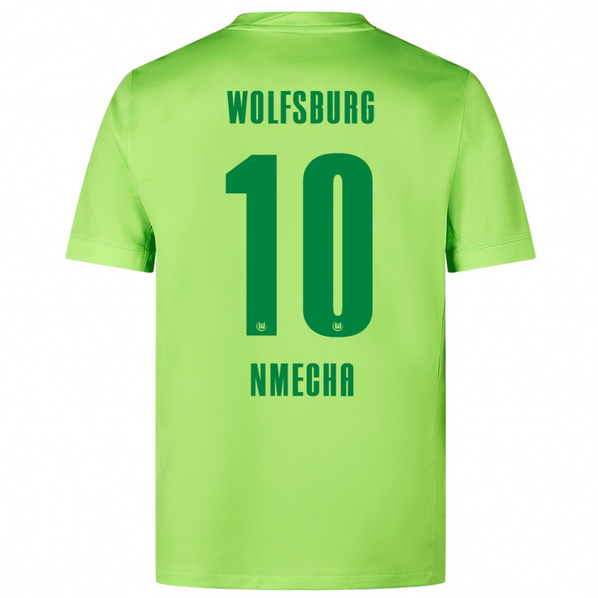 Kids Football Lukas Nmecha #10 Fluorescent Green Home Jersey 2024/25 T-Shirt