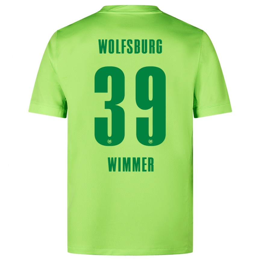 Kids Football Patrick Wimmer #39 Fluorescent Green Home Jersey 2024/25 T-Shirt