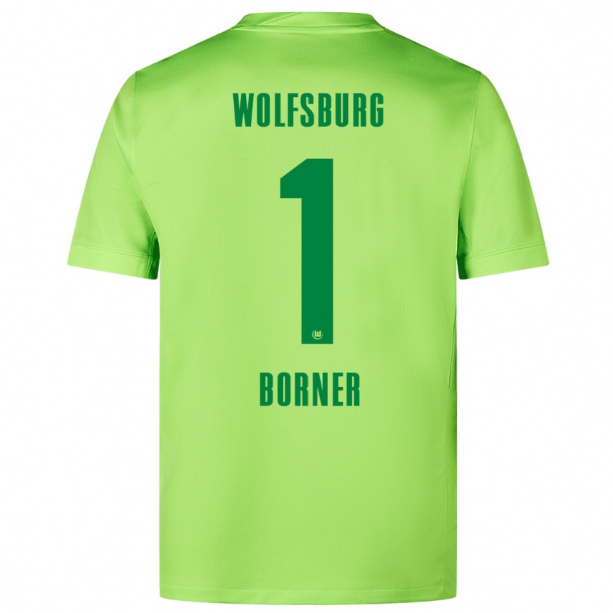 Kids Football Benedikt Börner #1 Fluorescent Green Home Jersey 2024/25 T-Shirt