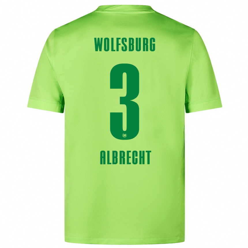 Kids Football Ben Albrecht #3 Fluorescent Green Home Jersey 2024/25 T-Shirt