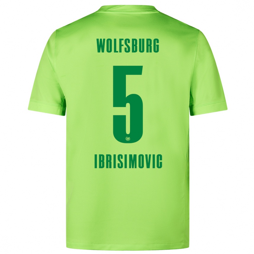 Kids Football Amar Ibrisimovic #5 Fluorescent Green Home Jersey 2024/25 T-Shirt