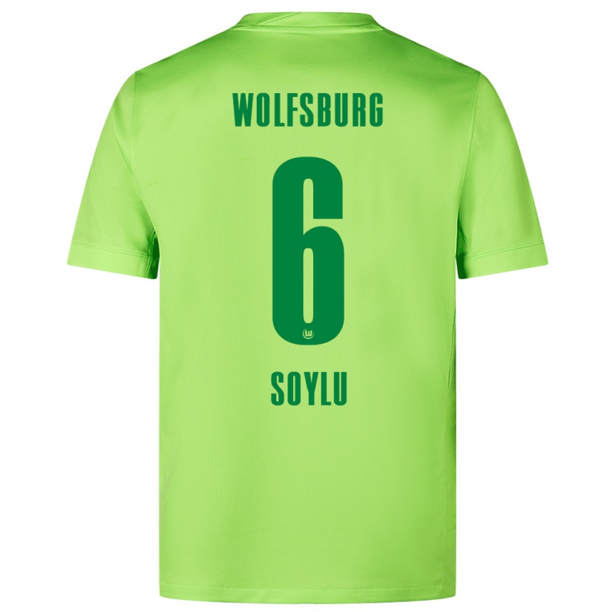 Kids Football Darwin Soylu #6 Fluorescent Green Home Jersey 2024/25 T-Shirt