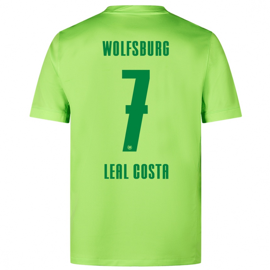 Kids Football David Leal Costa #7 Fluorescent Green Home Jersey 2024/25 T-Shirt