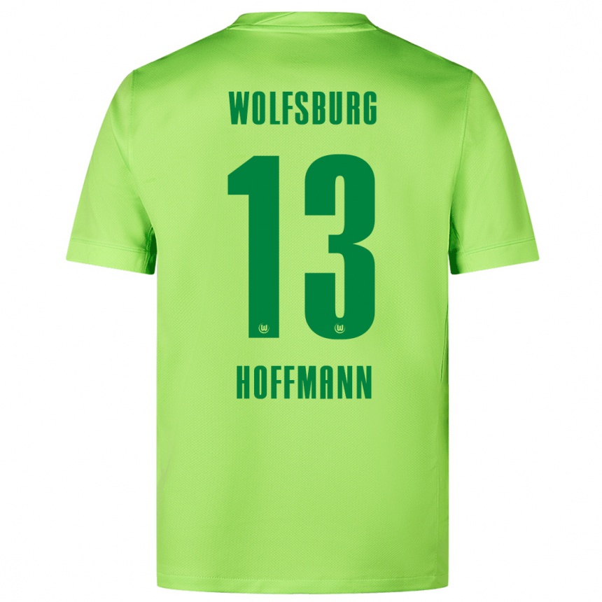 Kids Football Nils Hoffmann #13 Fluorescent Green Home Jersey 2024/25 T-Shirt