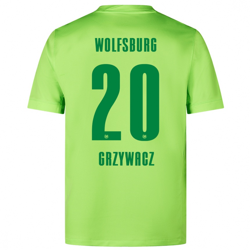 Kids Football Eryk Grzywacz #20 Fluorescent Green Home Jersey 2024/25 T-Shirt