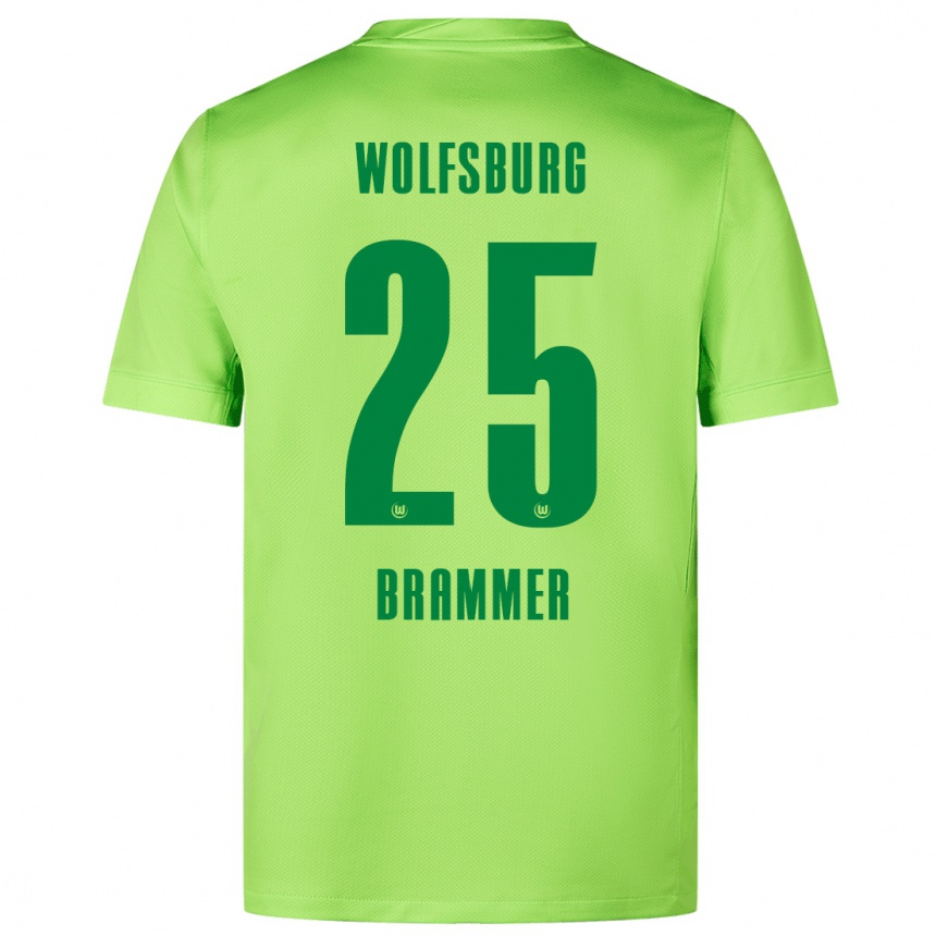 Kids Football Ole Brammer #25 Fluorescent Green Home Jersey 2024/25 T-Shirt