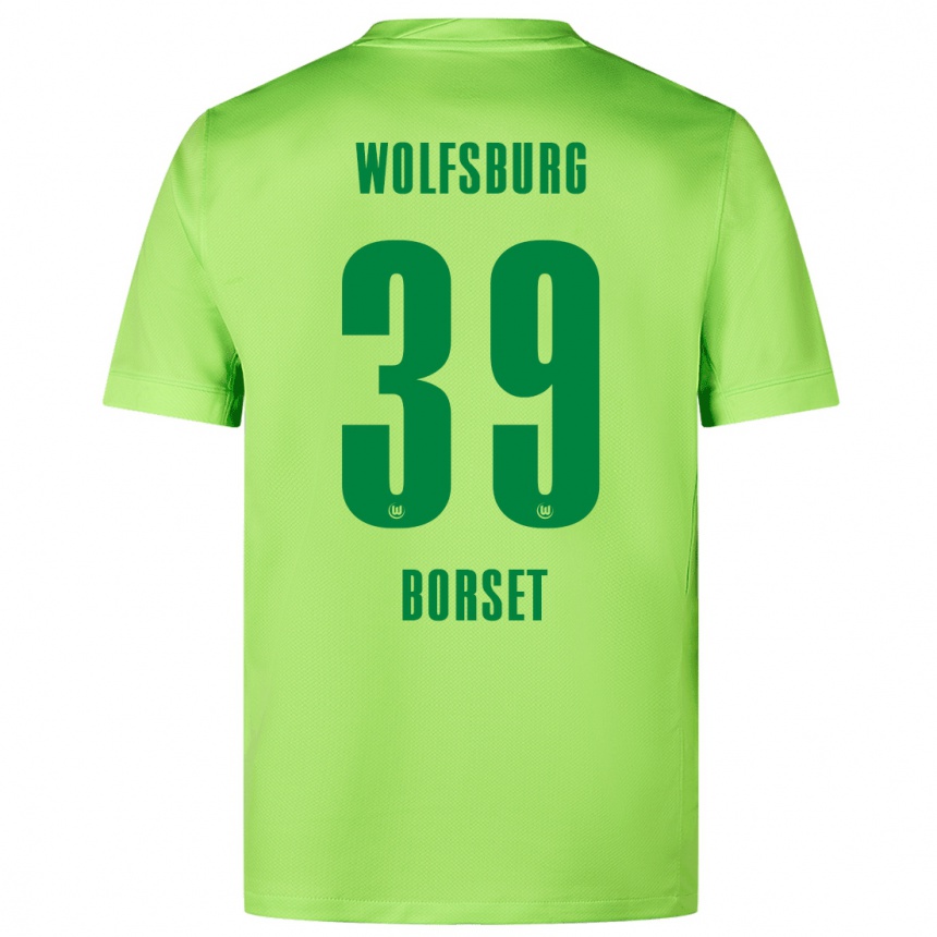 Kids Football Anders Rønne Børset #39 Fluorescent Green Home Jersey 2024/25 T-Shirt