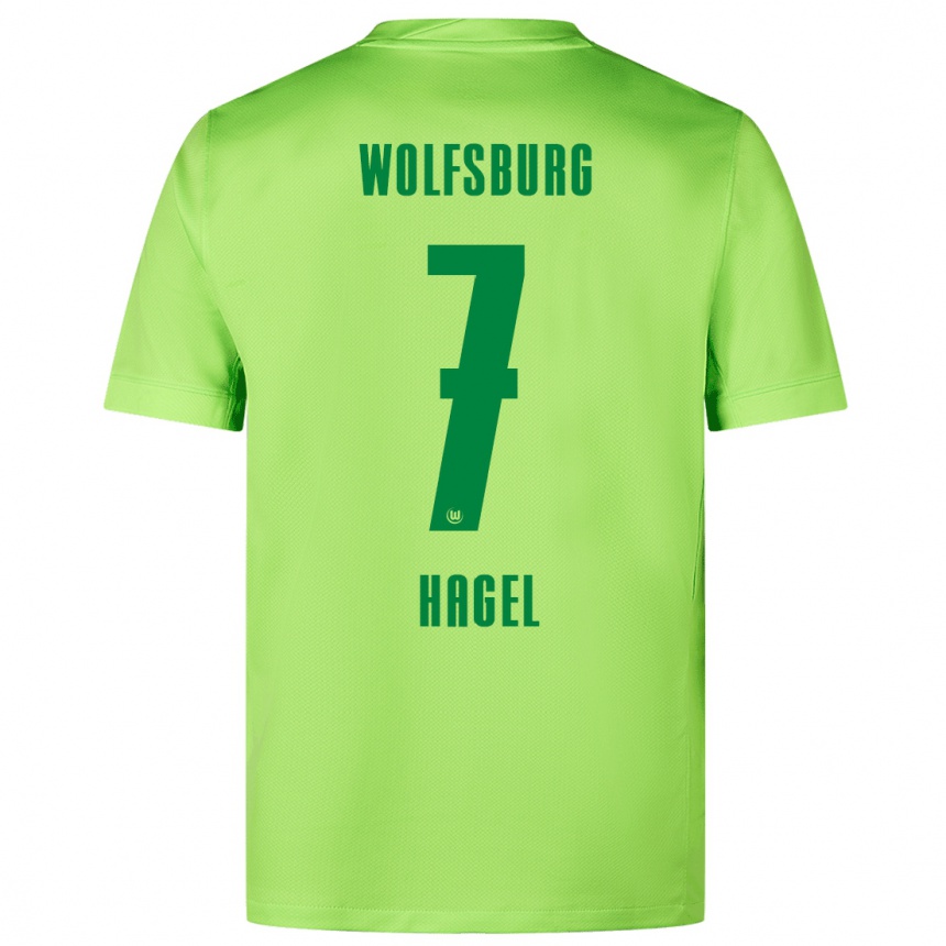 Kids Football Chantal Hagel #7 Fluorescent Green Home Jersey 2024/25 T-Shirt