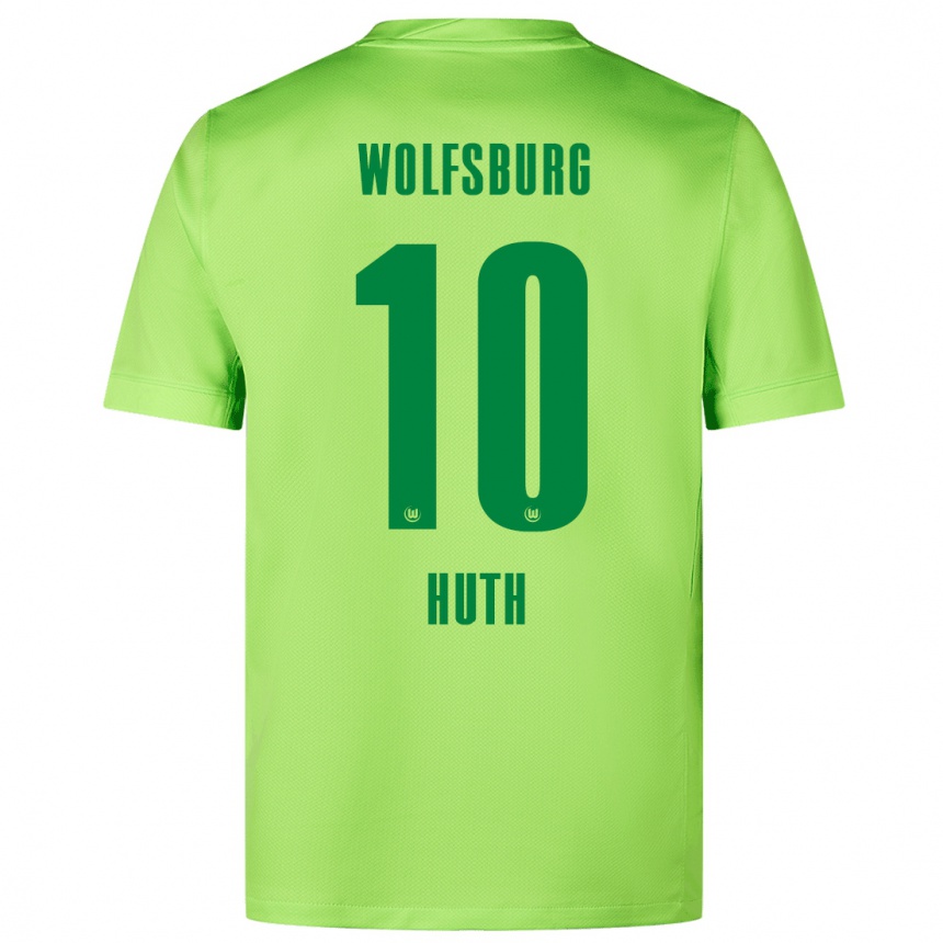 Kids Football Svenja Huth #10 Fluorescent Green Home Jersey 2024/25 T-Shirt