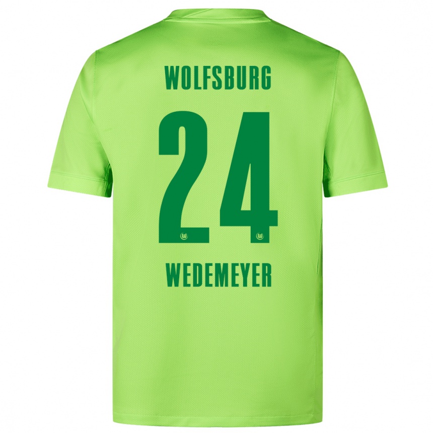 Kids Football Joelle Wedemeyer #24 Fluorescent Green Home Jersey 2024/25 T-Shirt