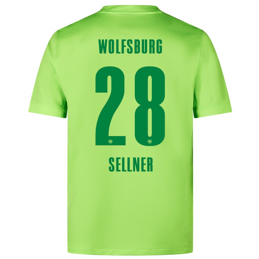 Kids Football Tabea Sellner #28 Fluorescent Green Home Jersey 2024/25 T-Shirt