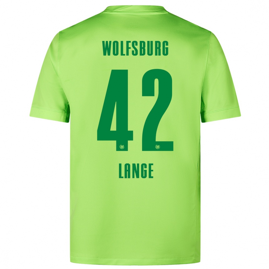 Kids Football Felix Lange #42 Fluorescent Green Home Jersey 2024/25 T-Shirt