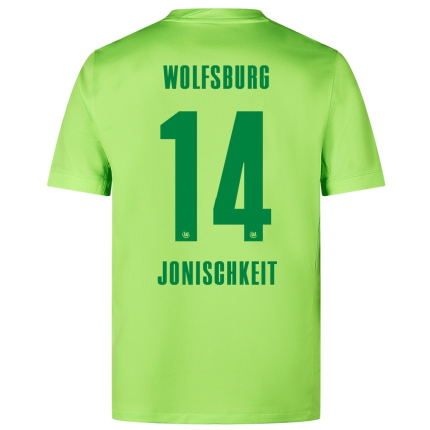 Kids Football Jamal Jonischkeit #14 Fluorescent Green Home Jersey 2024/25 T-Shirt